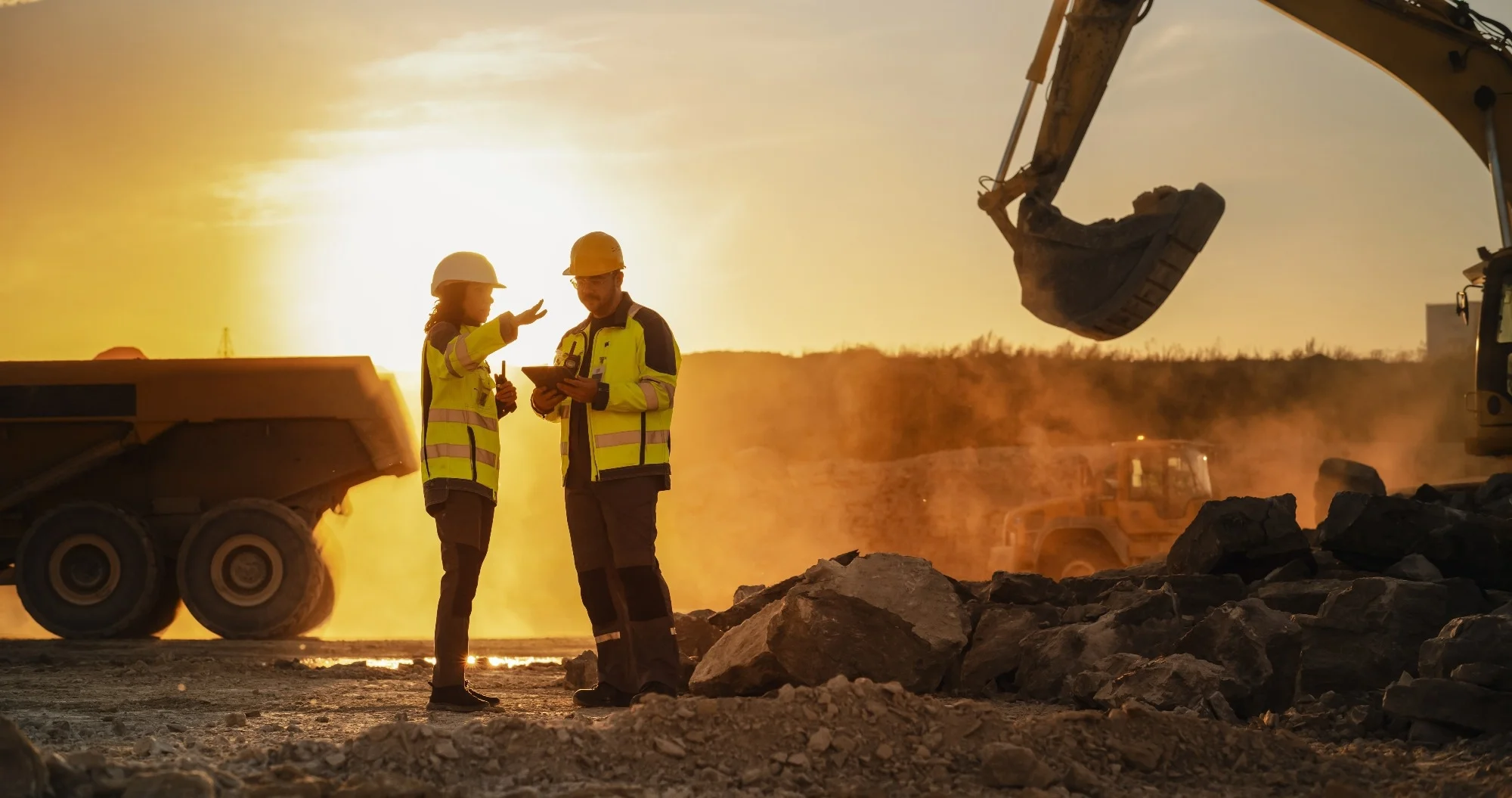 Site development and infrastructure works on an industrial site
