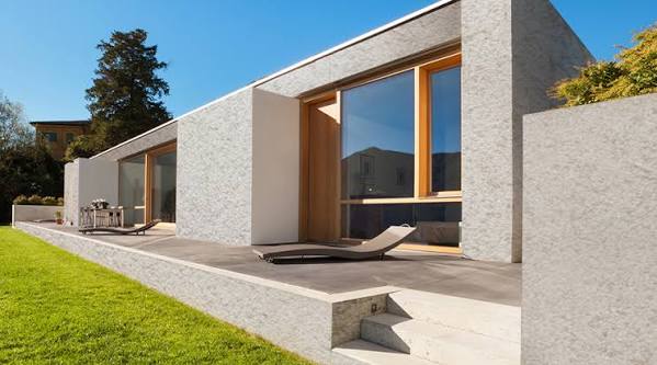 External development and finishing works on a building exterior